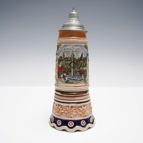 1972 Munich Olympics German Beer Stein with Built-in Music Box