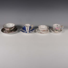 4pc Vintage Occupied Japan Porcelain Cups and Saucers