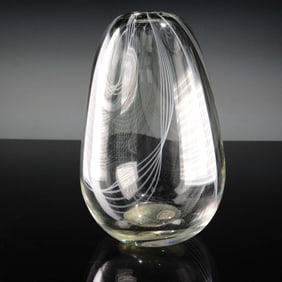 Todd Anderson Clear Art Glass Vase