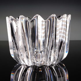 Orrefors Crystal Bowl, Fleur Pattern by Jan Johansson