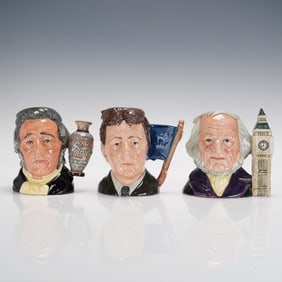 3pc Royal Doulton Small Character Jugs, John, Michael & Sir Henry Doulton
