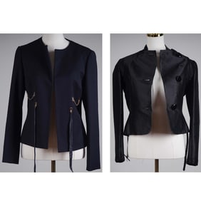 2pc Valentino Designer Jackets with Chain and Beaded Details
