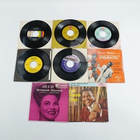 8pc Vintage 45 RPM Records, Various Artists