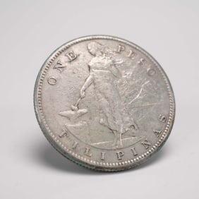 1907-S U.S. Filipinas One Peso Coin - Small