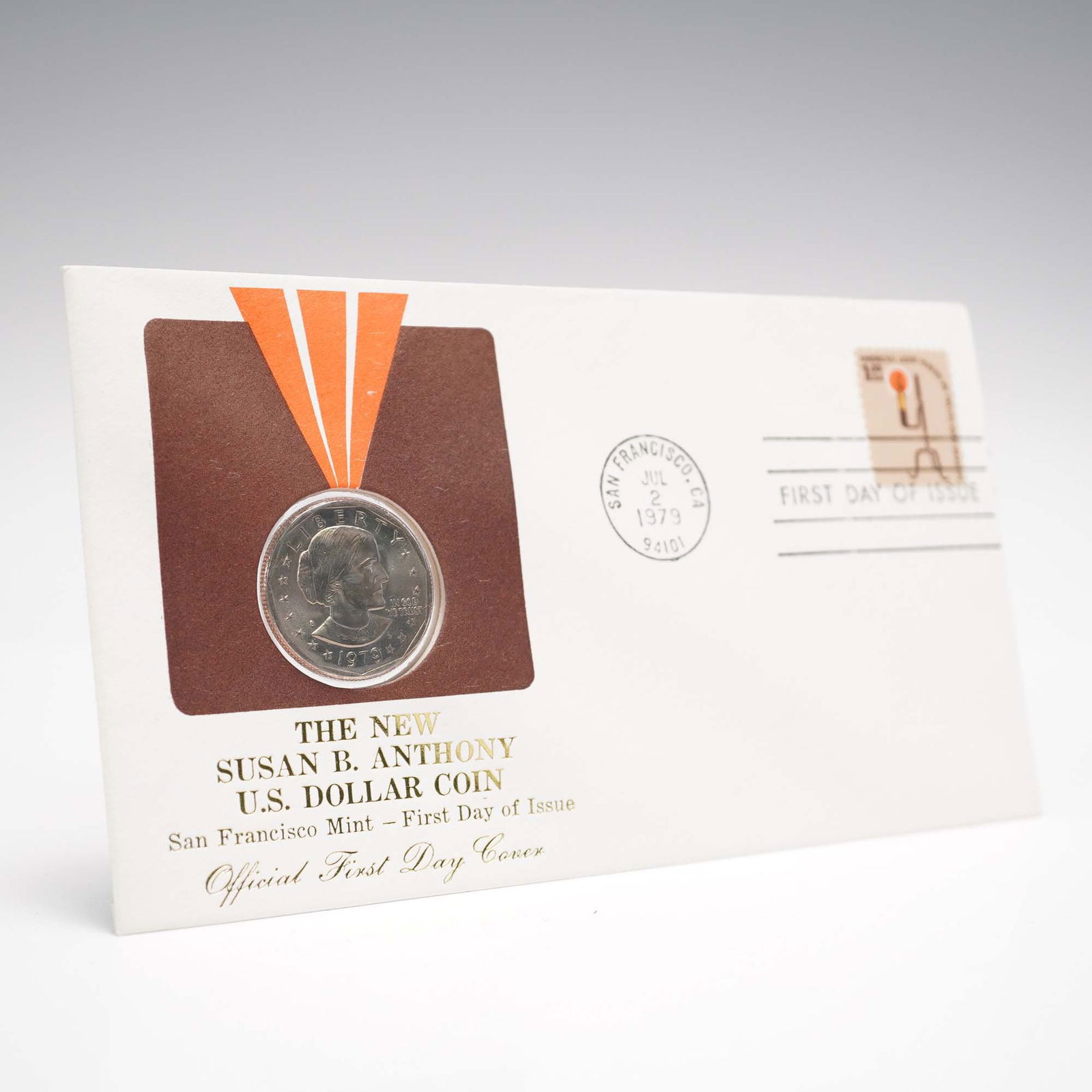 1979-S Susan B. Anthony Dollar Coin with Americana Series One Dollar Stamp (1 of 7)