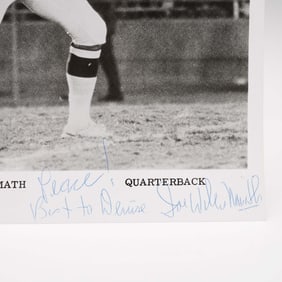 Joe Namath Inscribed Signed New York Jets Photo