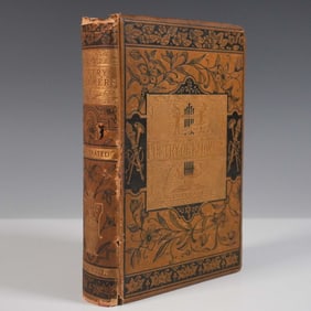 Antique Poetry of Flowers Illustrated Book, Ornate Cover