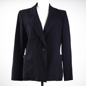 Yves Saint Laurent Women's Tailored Navy Jacket, Size 38