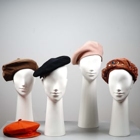 5pc Women's Berets by Baccarat, Foulard de Luxe, and More