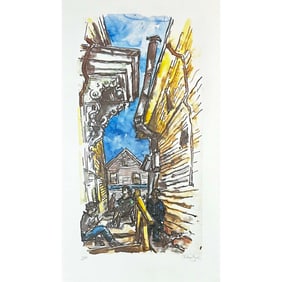 Chiam Gross (1904-1991) Signed Lithograph, New England Scene