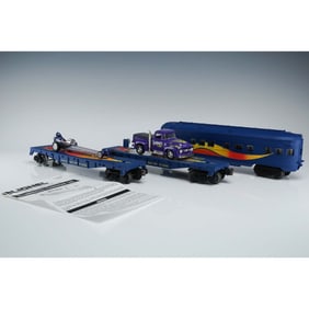 3pc Lionel Hot Rod Series Flatcar & Passenger Car Set