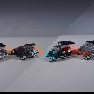 3pc Johnny Lightning Classic Car Diecast Set: This 3-piece Johnny Lightning diecast set features iconic vintage cars with stunning detail. The collection includes a 1932 Ford Woody Wagon with black and wood paneling, a 1941 Chevrolet Special Delu