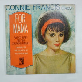 Connie Francis For Mama Vinyl LP, MGM Records