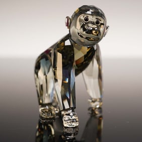 Swarovski Crystal Figurine, Gorilla Cub
