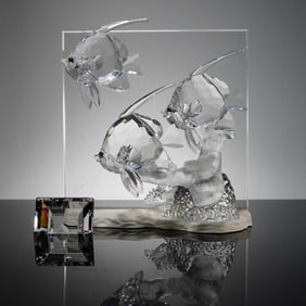 Swarovski Crystal Figurine, Wonders of the Sea Community with Plaque