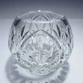 Cut Crystal Rose Bowl Vase