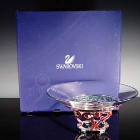 Swarovski Crystal Holiday Bowl with Stand, 2004