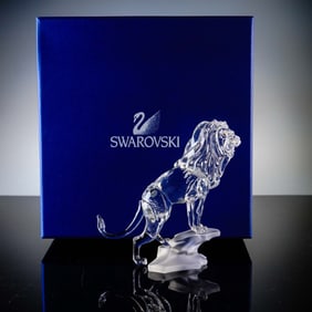 Swarovski Crystal Figurine, Lion