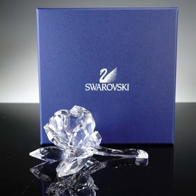 Swarovski Crystal Figurine, Crystal Rose