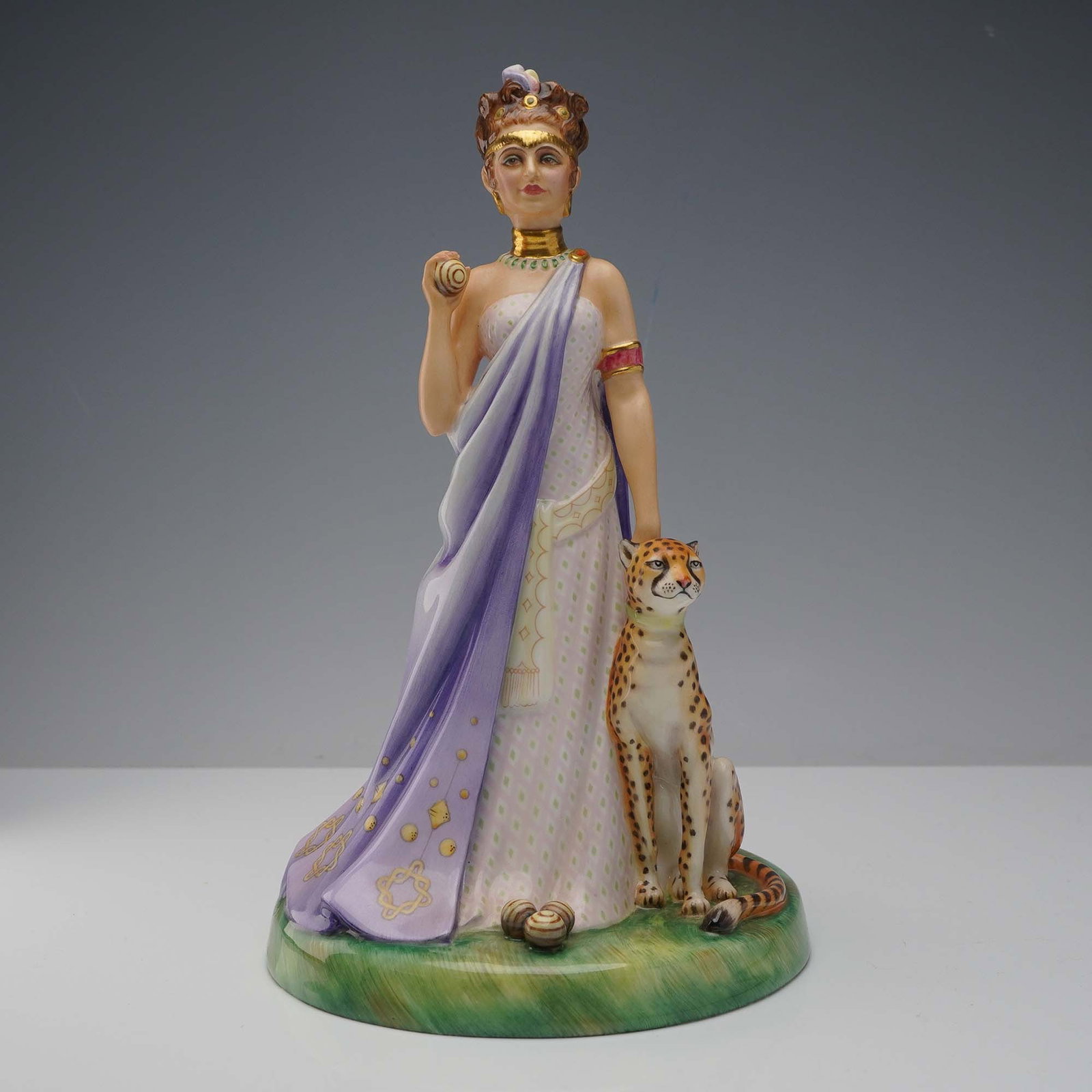 Royal Doulton Figurine, Queen of Sheba HN2328: Magnificent Royal Doulton porcelain figurine titled Queen of Sheba, model HN2328. This regal piece, designed by Peggy Davies, represents the legendary biblical queen in exquisite detail, dressed in a 