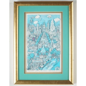 Charles Fazzino, Pop Art 3D Serigraph, Philly by Day, Signed
