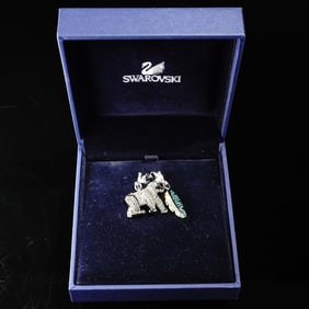 Swarovski Crystal Gorilla and Leaf Charms