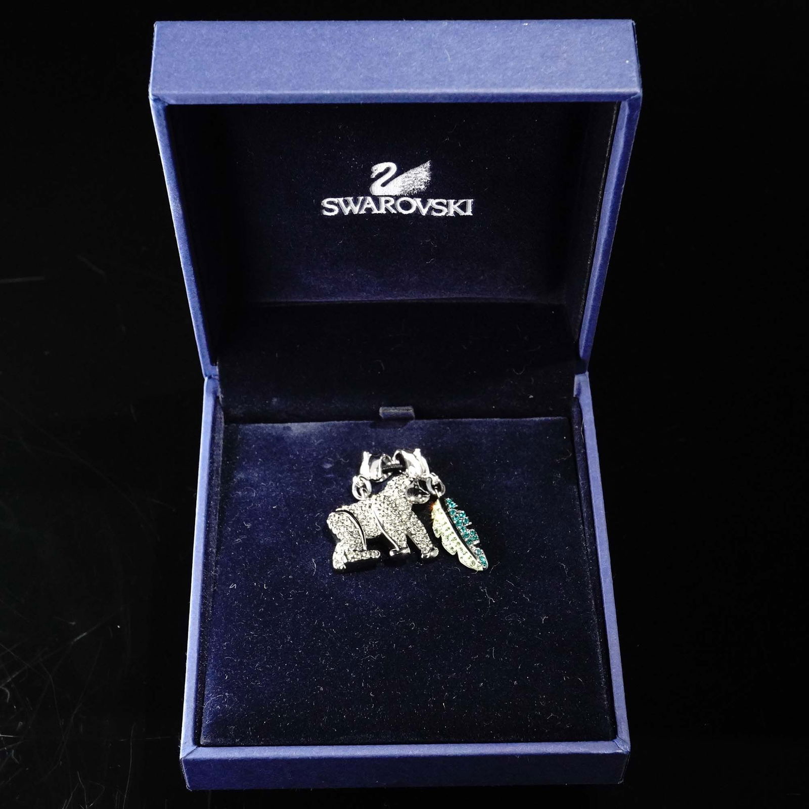Swarovski Crystal Gorilla and Leaf Charms (1 of 3)
