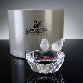 Swarovski Crystal Figurine, Bird Bath