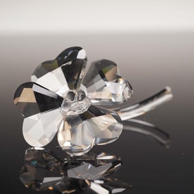 Swarovski Crystal Figurine, Four Leaf Clover