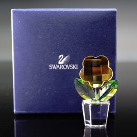 Swarovski Crystal Figurine, Small Yellow Flower