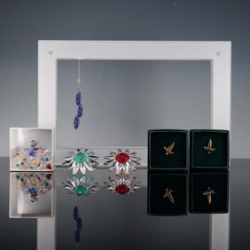 7pc Swarovski Crystal Figurines, Ornaments & Pins