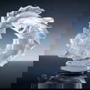 Lalique Crystal Large Sculpture, Double Fish
