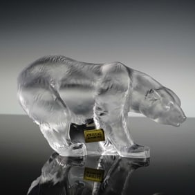 Lladro Crystal Figurine, Frosted Glass Polar Bear