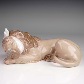 Lladro Porcelain Figurine 01005022, Painful Lion, Retired 1981 - Rare