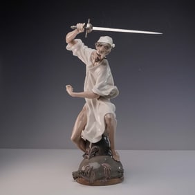 Lladro Porcelain Figurine, Wrath of Don Quixote 1001343