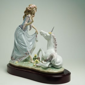 Lladro Porcelain Signed Figurine 1755 Enchanted Unicorn with Original Box