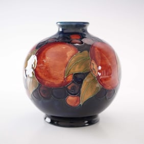 Moorcroft Pottery Vase, Pomegranate Pattern w/ Signature