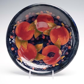 Moorcroft Pottery Pomegranate Pattern Shallow Bowl, Circa 1930