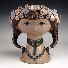 Lladro Porcelain Figurine Bowl, Girl's Head 1011107U