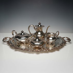 5pc Wilcox Essex Manor Silverplate Tea and Coffee Set