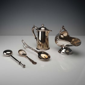 5pc Silver-Plated Serving Set, EPBM & EPNS England