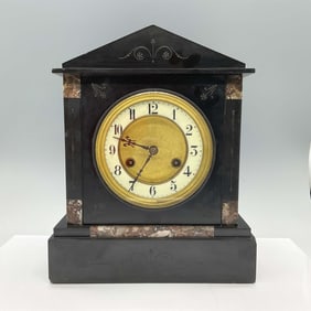 Antique Victorian Slate Mantel Clock