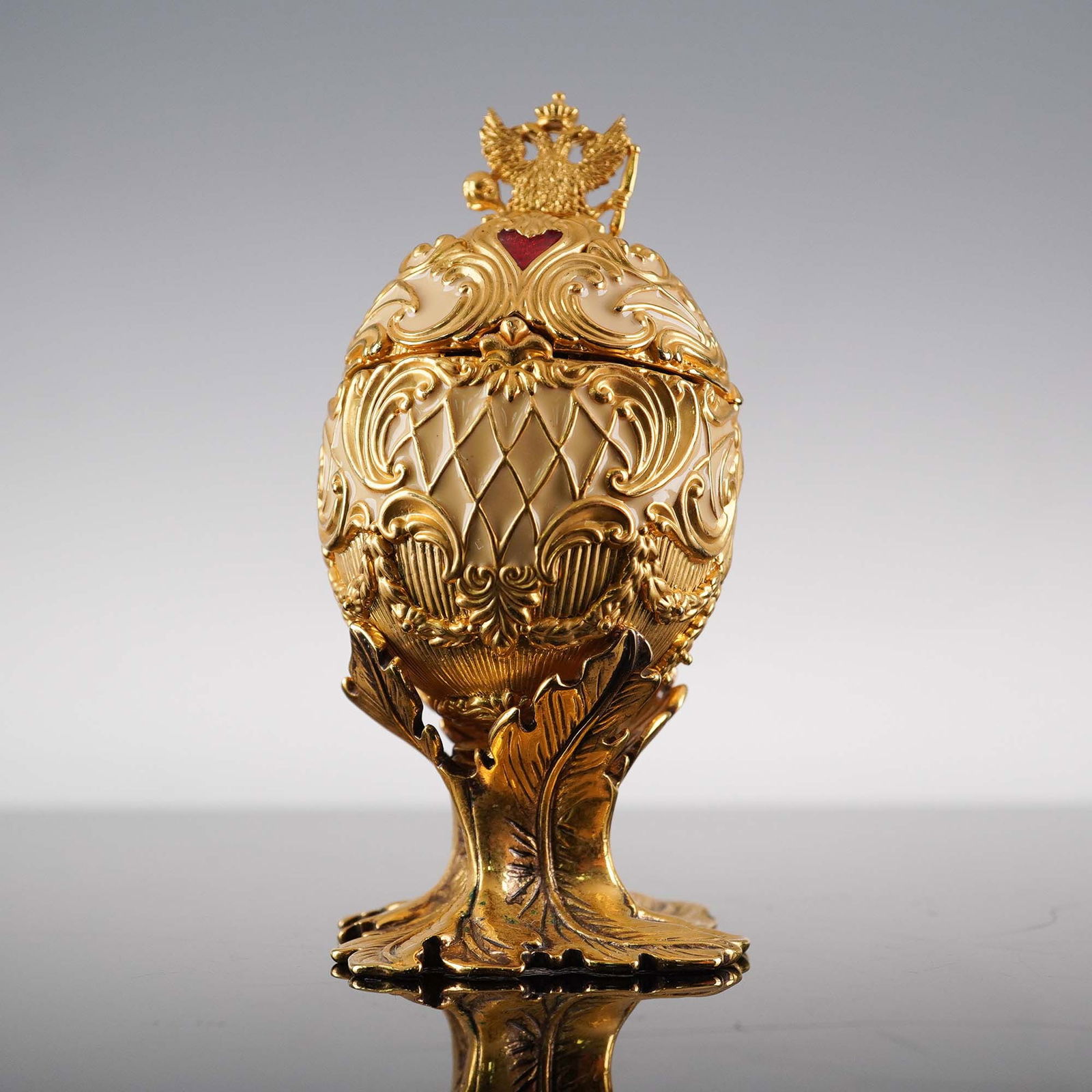 Joan Rivers Faberge Style Musical Egg Figurine with Cathedral Interior (1 of 9)