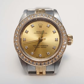Rolex Ladies Oyster Perpetual Watch, Steel & 18K Gold Jubilee Bracelet