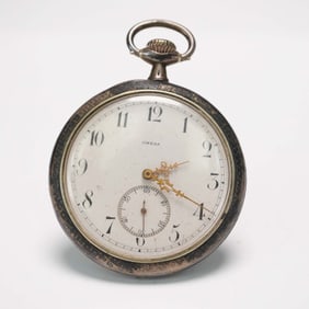 Omega Sterling Silver Pocket Watch