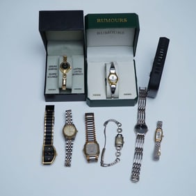 9pc Watch Lot Assorted Styles and Brands