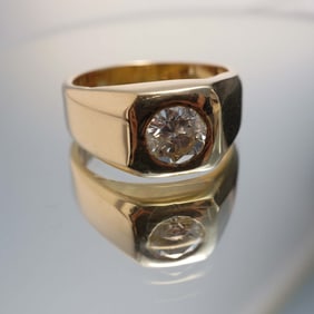 14K Yellow Gold Ring with 1.25 CT Diamond