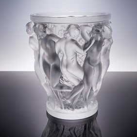 Lalique Crystal Vase, Bacchantes