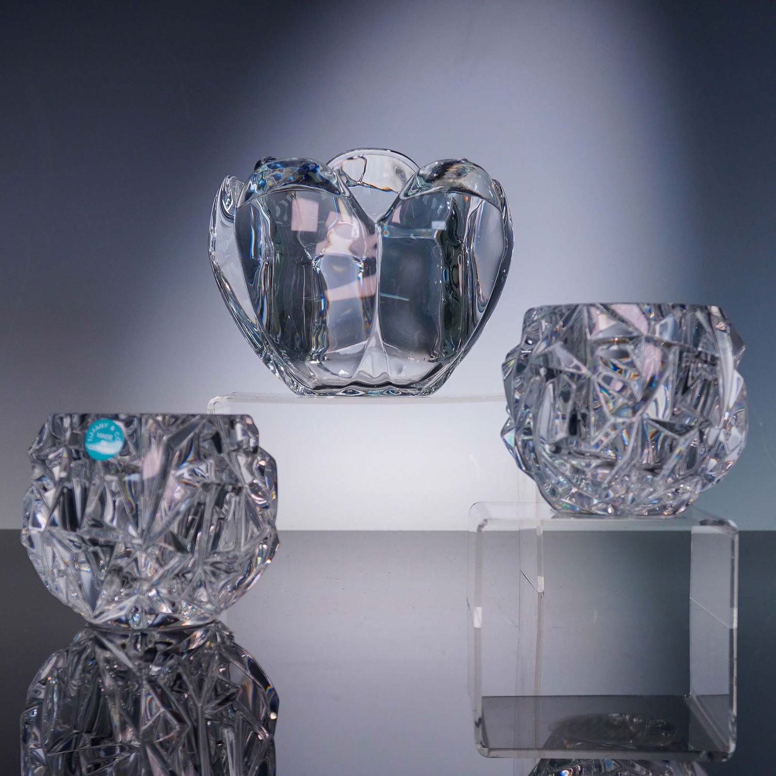 3pc Tiffany & Co. Crystal Candle Holders (1 of 6)