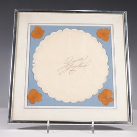 Judy Garland Signed Doily